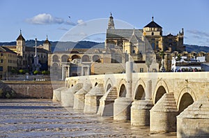 Roman Bridge and Mezquita Catedral de CÃÂ³rdoba, Andalucia, Spain photo